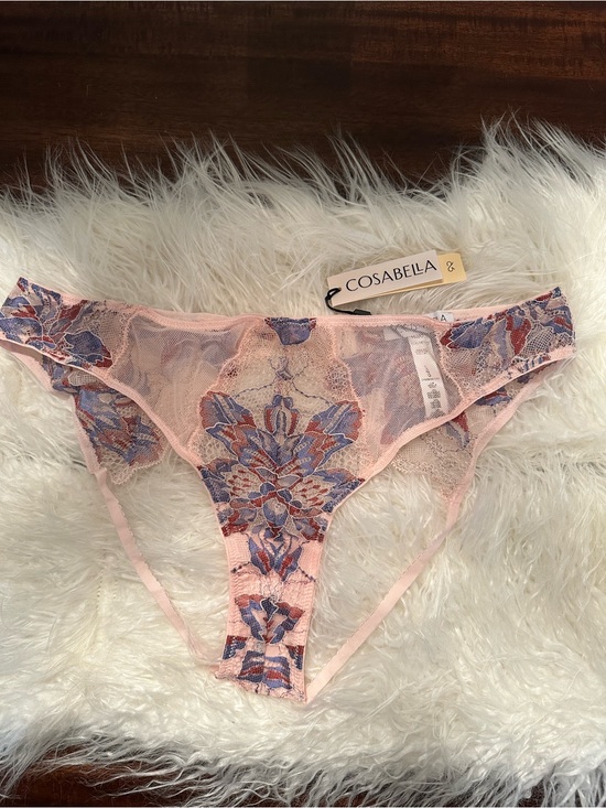 Cosabella Other - NWT Cosabella Paradiso Ouvert Bikini Pink Lilly Luzerne Blue Large PARAD0521
